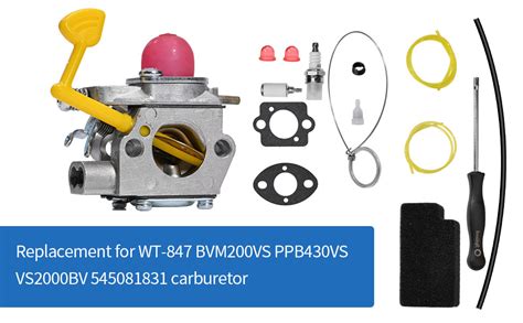 what are the factory carburetor settings for a bvm200vs